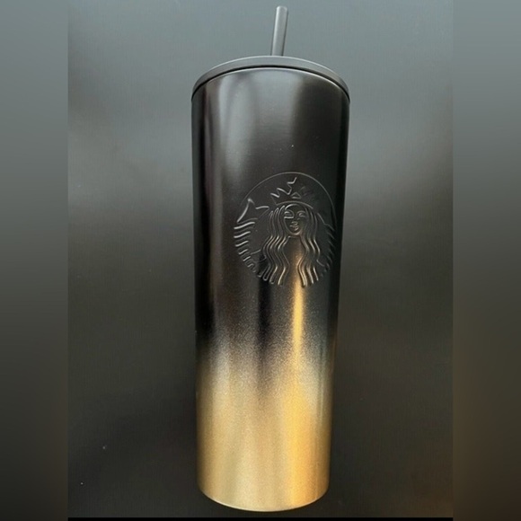 Walt Disney Workd 50th Anniversary Starbucks Black and Gold Tumbler - Picture 7 of 8